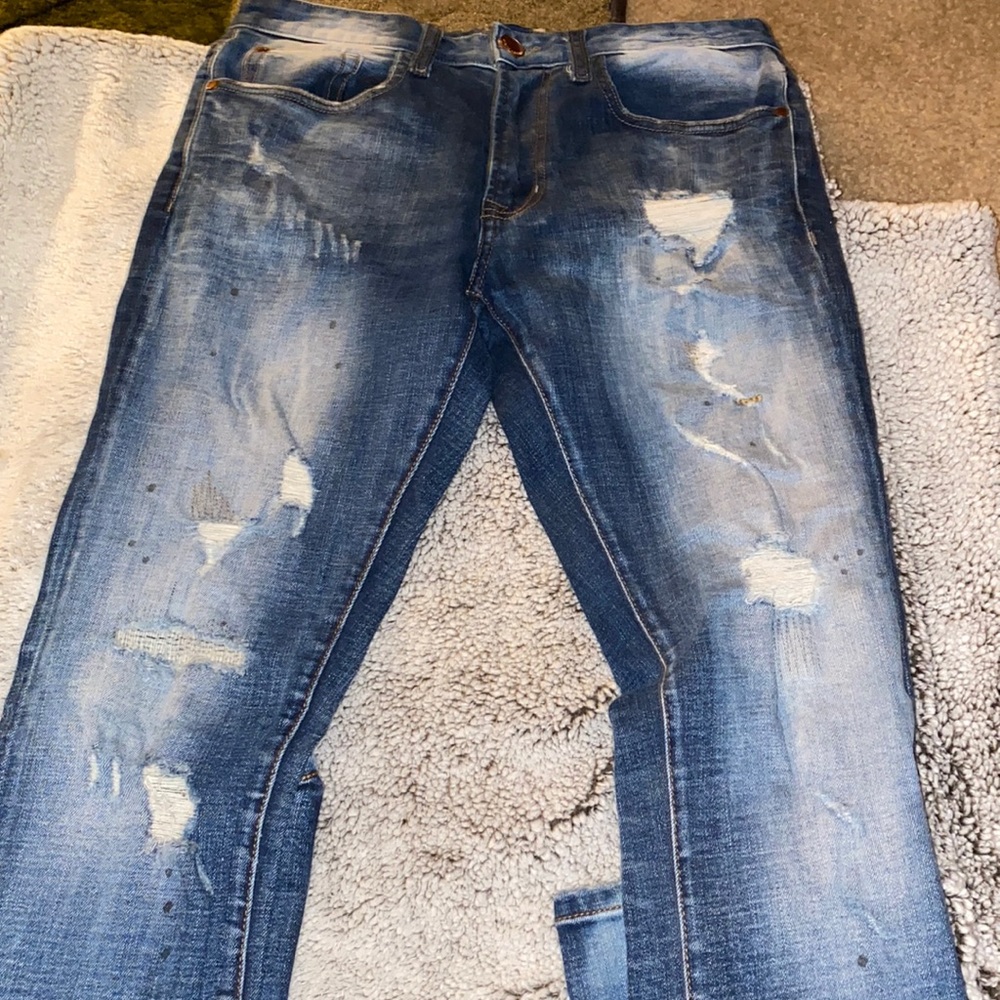 Men’s buckle jeans stone